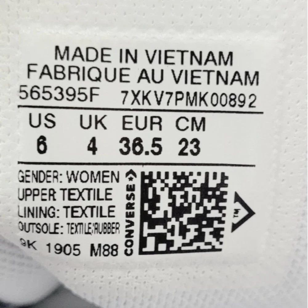 Converse CTAS Hi Black/White/Black Rainbow Women's 6 - Picture 6 of 6